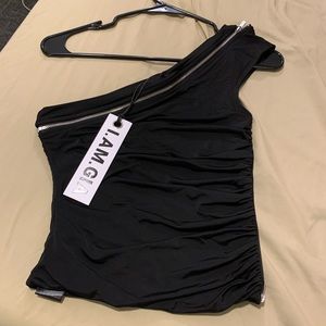 IAMGIA—LUCIENNE TOP — S/black